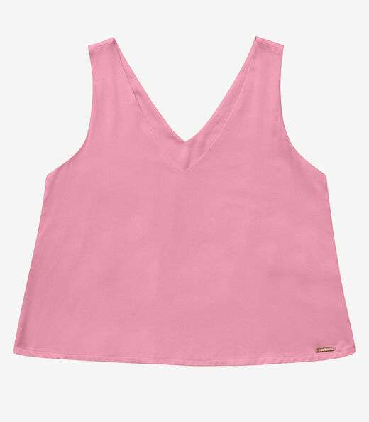 Regata Feminina de Viscose Rosa