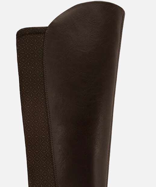 Bota Feminina Cano Alto Recorte Laser Comfortflex 