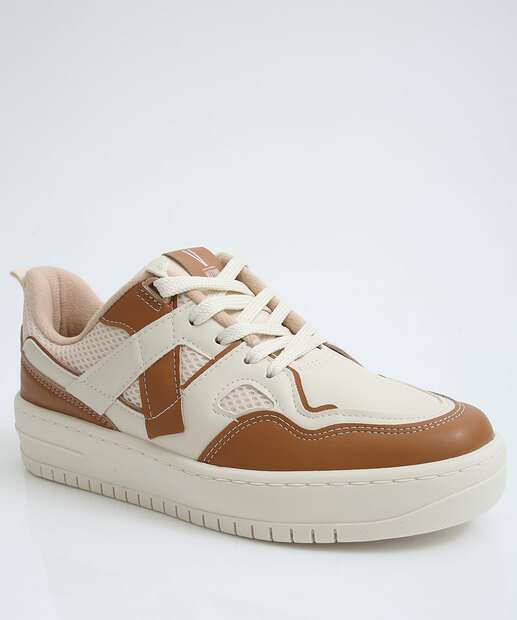 Tênis Casual Feminino Recortes Vizzano