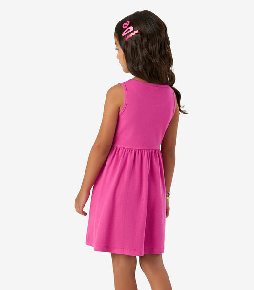 Vestido em Ribana 2x1 Rovi Kids Rosa