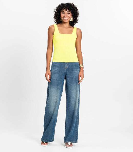 Regata Canelada Feminina Infinita Cor Verde