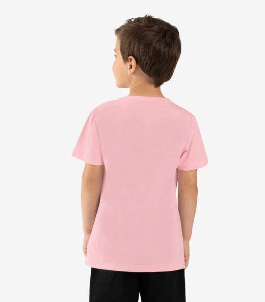 Camiseta Infantil Manga Curta Rovi Kids Rosa