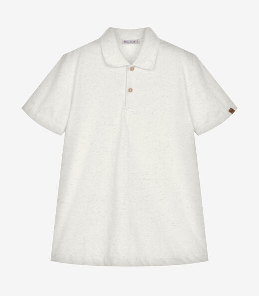 Polo Infantil Masculino Meia Malha Trick Nick Bege