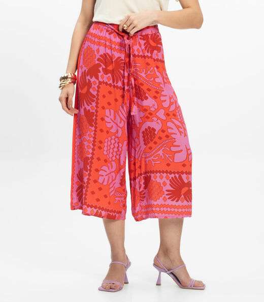 Calça Pantacourt Infinita Cor Rosa