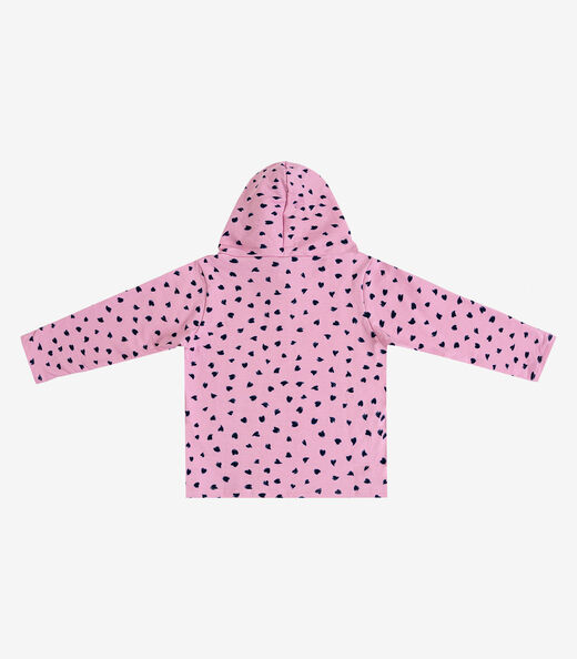 Blusão Infantil Menina Com Capuz Select Rosa