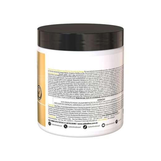 Creme Alisante Salon Line Óleo De Manga Médio 500g