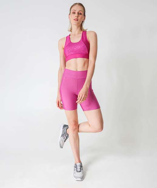 Bermuda Feminina Fitness Cintura Alta Marisa