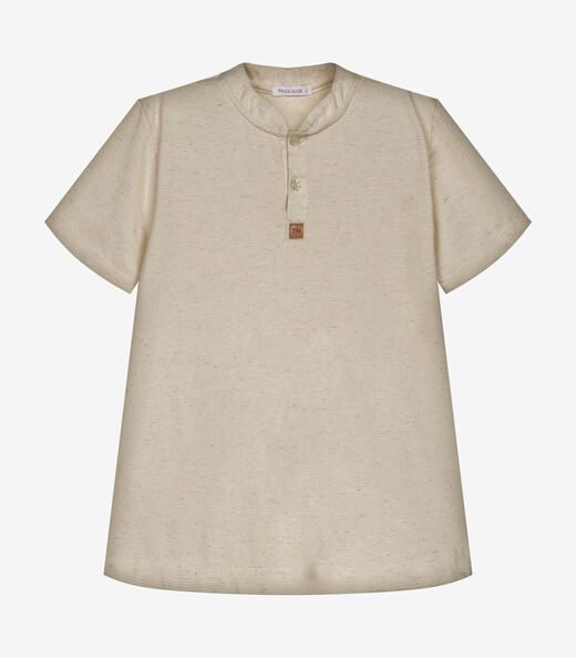 Image_Camiseta Infantil  Masculina Meia Malha Trick Nick Bege