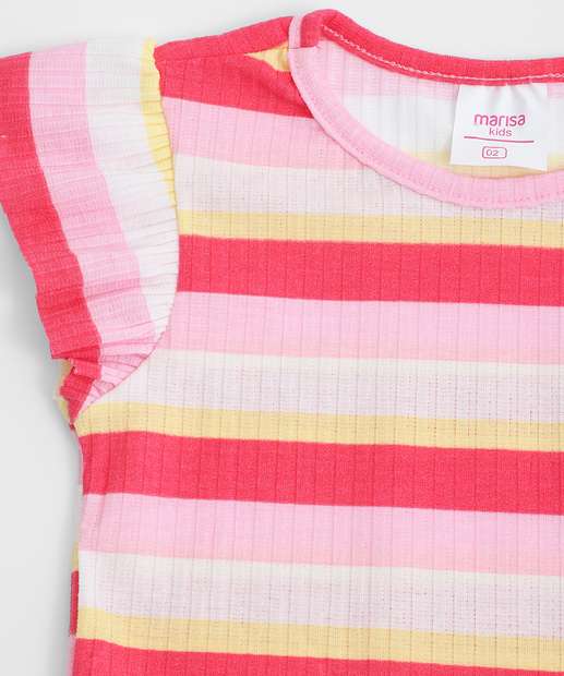 Blusa Infantil Listrada Marisa Tam 4 a 10