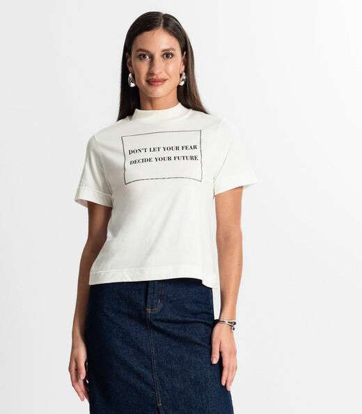 Image_Camiseta Feminina Gola Alta Rovitex Bege