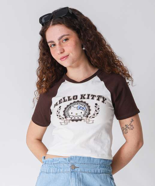 Image_Camiseta Feminina Hello Kitty Sanrio Off White