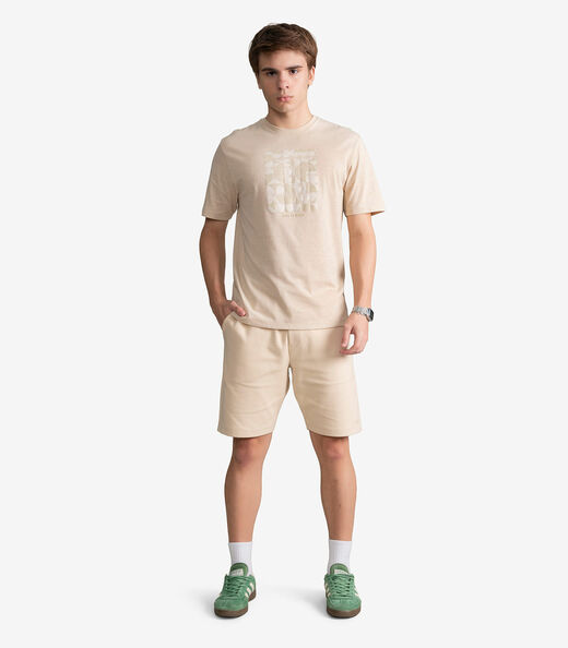 Camiseta Masculina Meia Malha Com Estampa Minty Off White