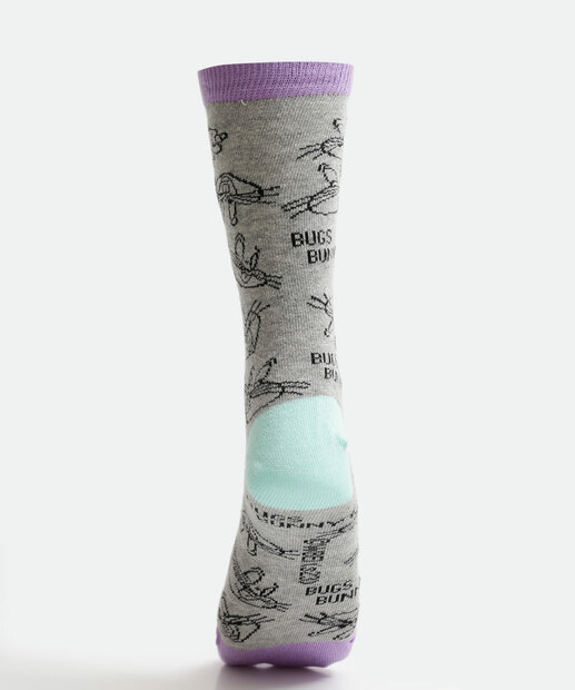 Kit 2 Pares Meias Cano Longo Feminina Pernalonga Looney Tunes