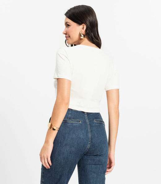 Blusa Básica Feminina Cotton Leve Rovitex Bege