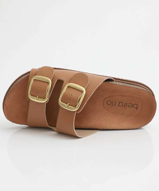 Rasteirinha Feminina Birken Fivelas Beira Rio Marrom