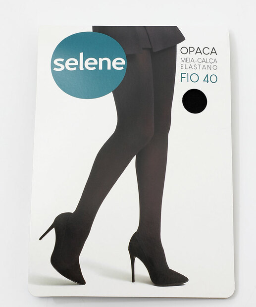 Image_Meia-Calça Feminina Opaca Fio 40 com Elastano Selene Preto