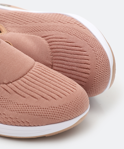 Tênis Casual Slip On Feminino Modare Bege