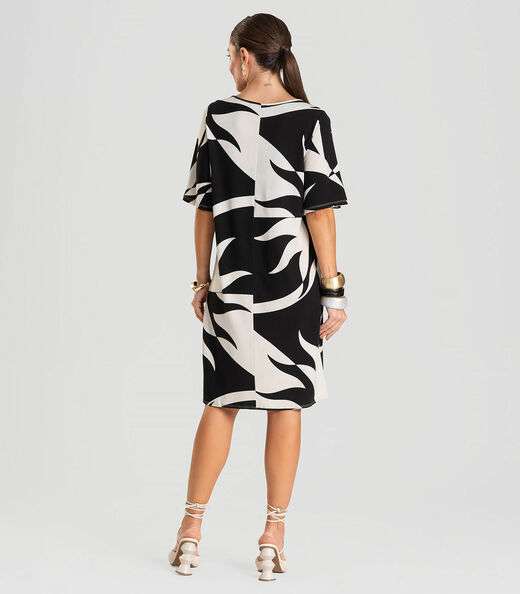 Vestido Feminino Estampado Infinita Cor Bege