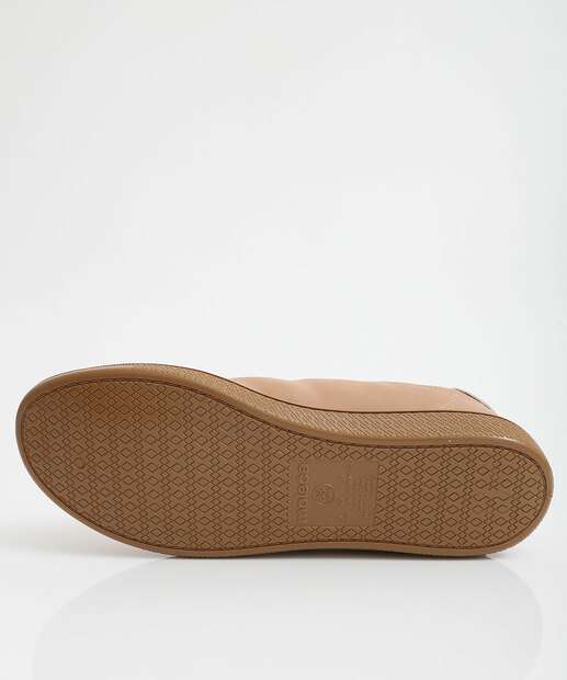 Tênis Casual Feminino Recorte Moleca Marrom
