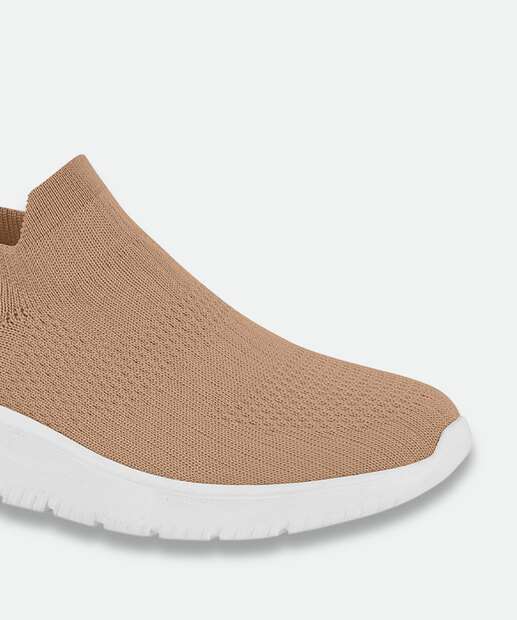 Tênis Slip On Feminino Beira Rio Bege