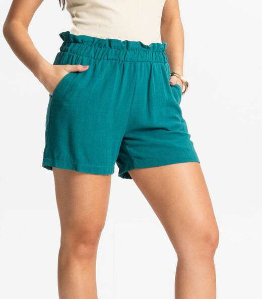 Shorts Feminino Linho Endless Verde