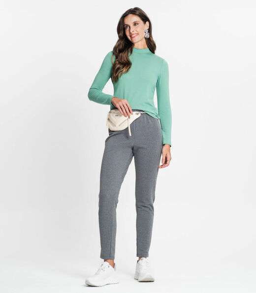 Blusa Feminina Manga Longa Gola Alta Rovitex Verde