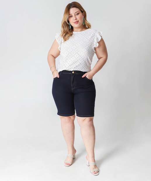 Image_Bermuda Plus Size Feminina Jeans Ciclista