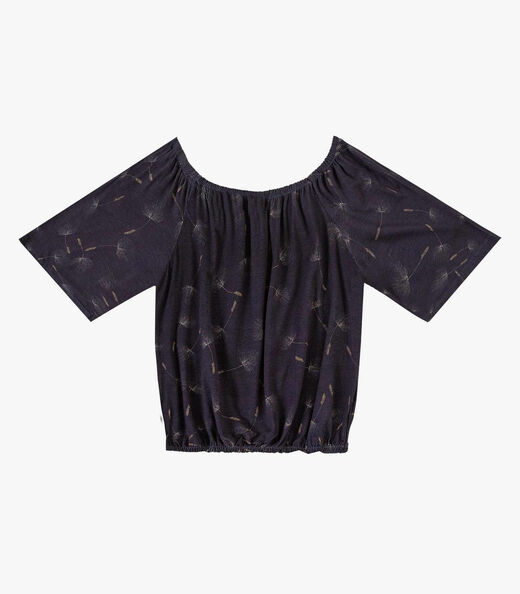 Blusa Feminina Ciganinha Infinita Cor Preto