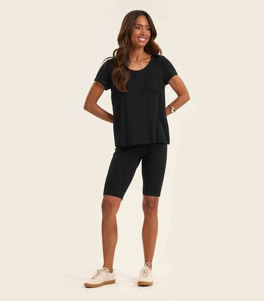 Image_Bermuda Ciclista Feminina em Cotton Pesado Rovitex Preto
