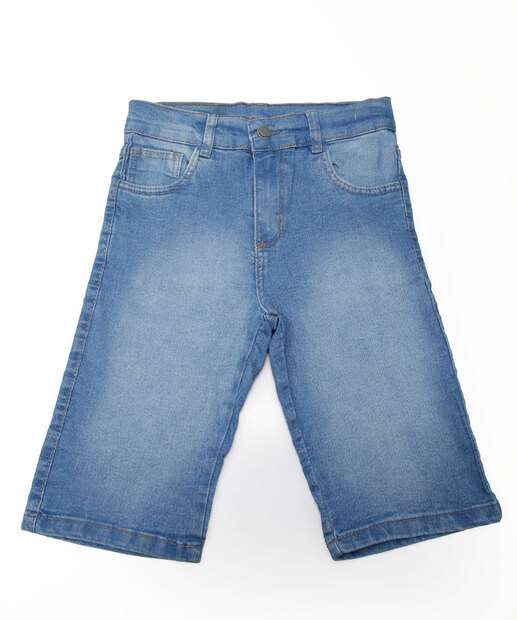 Bermuda Juvenil Jeans Bolsos Tam 10 a 16