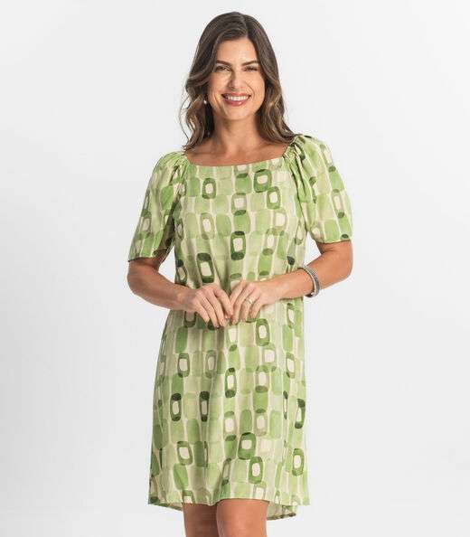 Vestido Feminino Estampado Select Verde