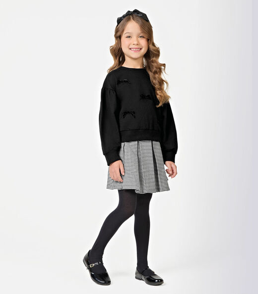 Conjunto Blusão com Saia Feminino Trick Nick Preto