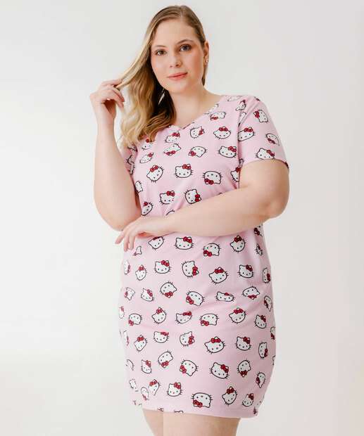 Image_Camisola Plus Size Estampa Hello Kitty Sanrio