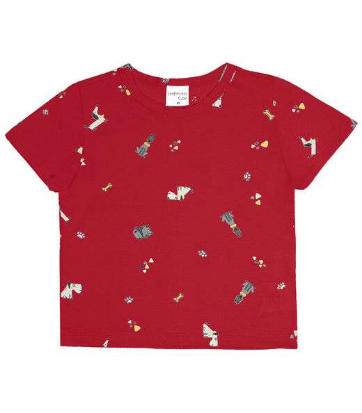 Image_Camiseta Infantil Masculina Animais Infinita Cor Vermelho