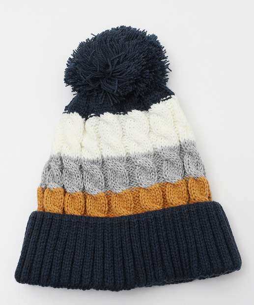 Image_Touca Infantil Tricô Trançado Marisa Tam 4 a 12 Azul