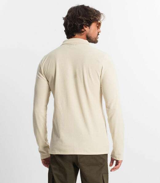 Polo Manga Longa Masculina Diametro Bege