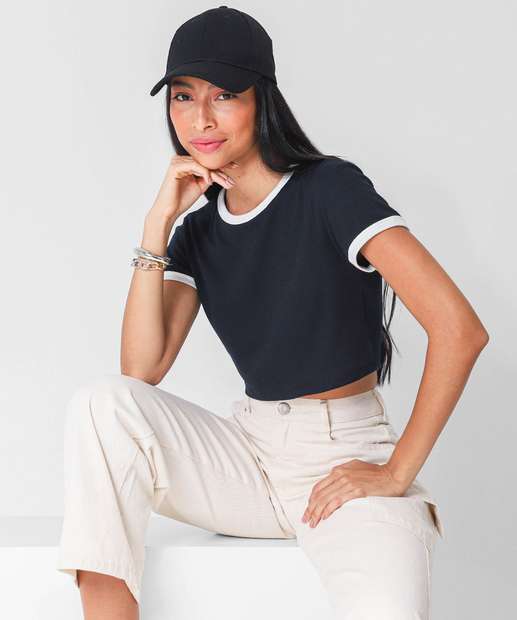 Image_Blusa Cropped Feminina Canelada Marisa Preto