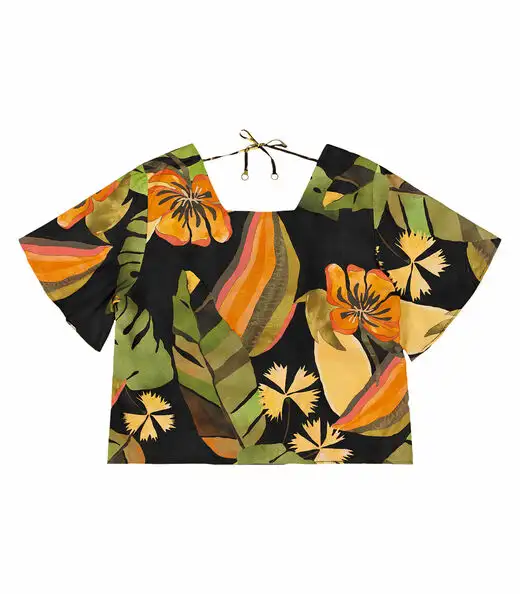 Blusa Feminina Plus Size Estampada Secret Glam Preto