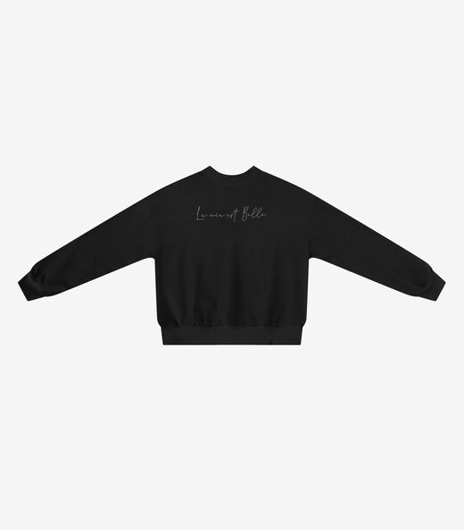 Blusão Feminino Estampado Com Gola Alta Rovitex Preto