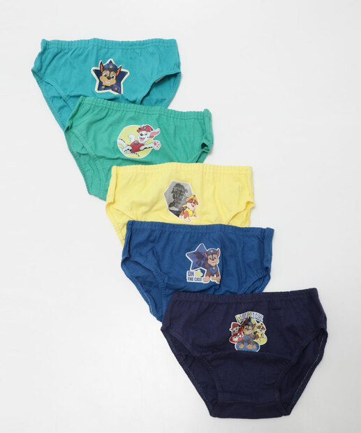 Kit 5 Cuecas Infantil Patrulha Canina Nickelodeon Tam 1 a 12
