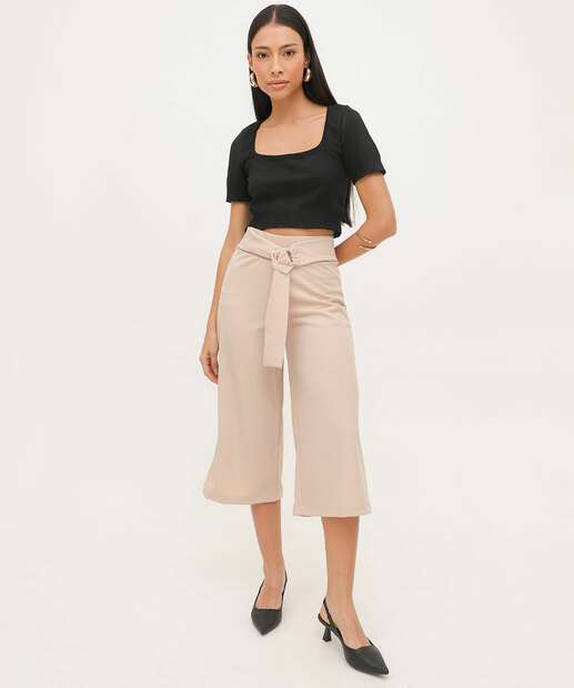 Calça Pantacourt Feminina Clochard Marisa