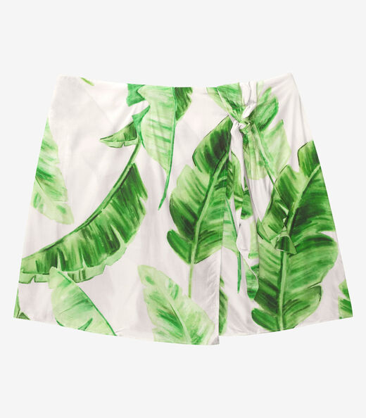 Shorts Saia Feminino Plus Size Secret Glam Bege