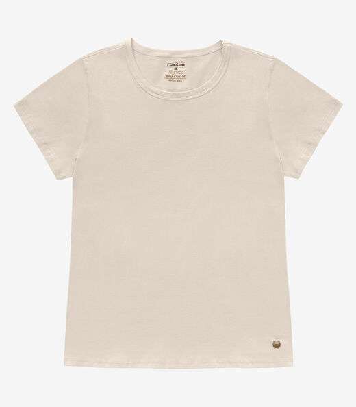 Blusa Feminina Cotton Leve Básica Rovitex Bege