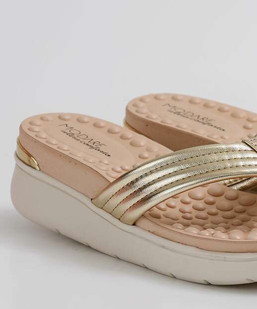 Tamanco Feminino Metalizado Ultra Conforto Modare