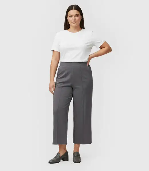 Image_Calça Feminina Pantalona Plus Size Renaluci Cinza