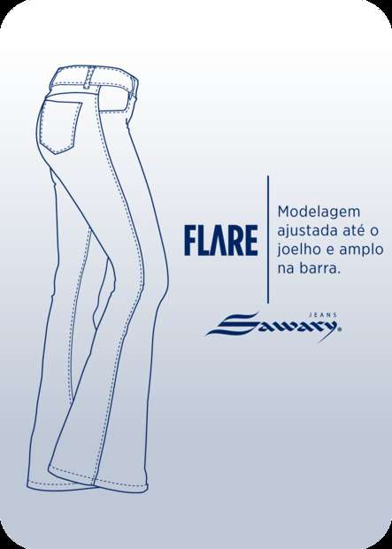 Calça Sarja Sawary Flare - 277632