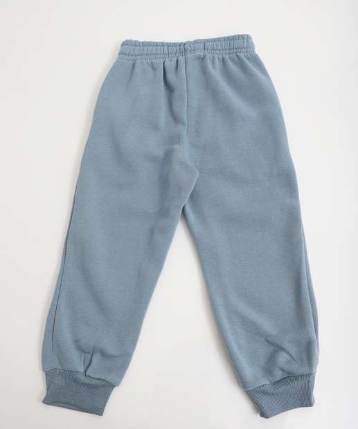 Calça Infantil Jogger Moletom Marisa Tam 1 a 3 Azul
