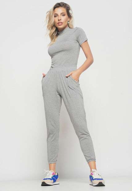 Image_Conjunto  Comfy Com Blusa Gola Alta e Jogger Malha Mescla Salvatore Fashion