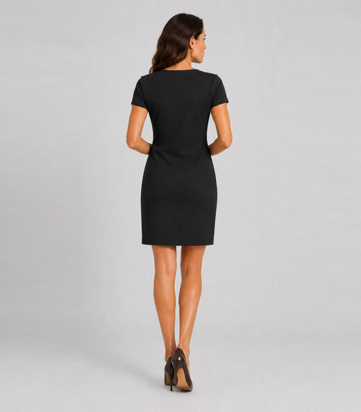 Vestido Feminino Em Tecido Henera Infinita Cor Preto