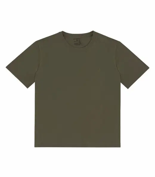 Camiseta Masculina Plus Size Meia Malha Diametro Verde